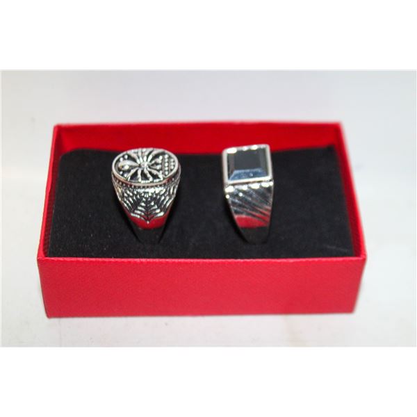 NEW 2PCS/SET MEN'S RING - SIZE10