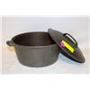 Image 1 : 4QT CAST IRON DUTCH OVEN WITH LID-ESTATE