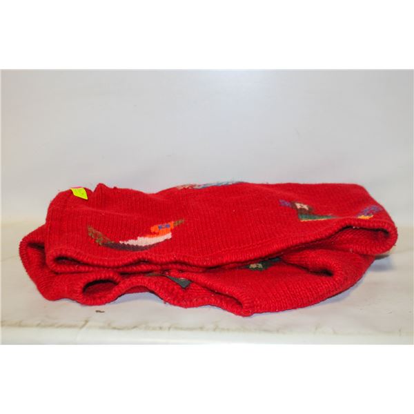 VINTAGE WOOL LADIES DUCK SWEATER ZIP