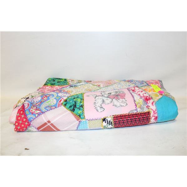 VINTAGE 1970'S PATCHWORK QUILT
