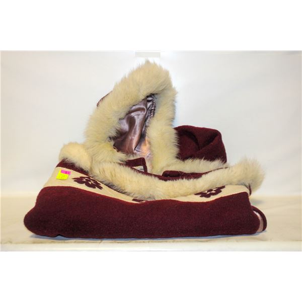 LADIES INUIT HANDMADE PARKA WITH WOLF TRIM