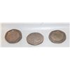 Image 1 : 3X 10 PENCE SILVER COINS 1992