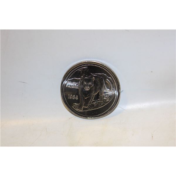 1984 JASPER SOUVENIR $1 COIN WITH MOUNTAIN COUGAR