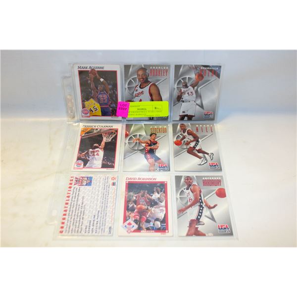 LOT OF 9 BASKETBALL STAR CARDS INCLUDING BARKLEY