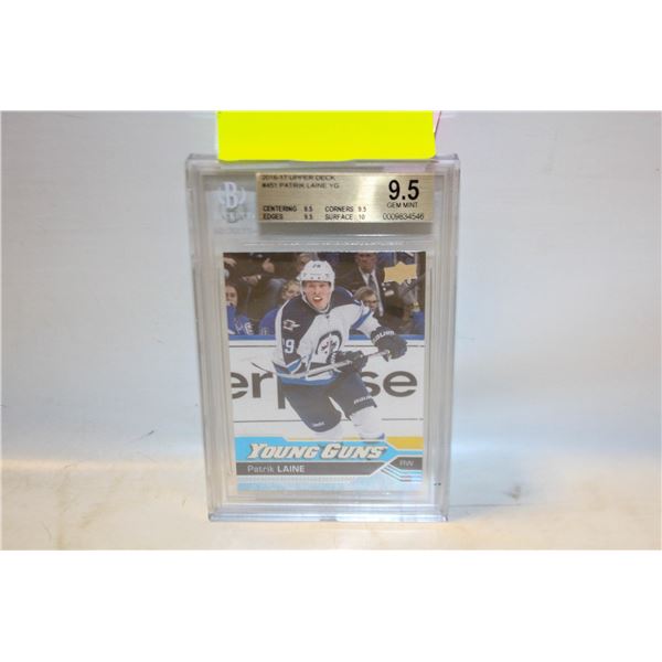 PATRIK LAINE YOUNG GUNS GRADED 9.5 UPPER DECK