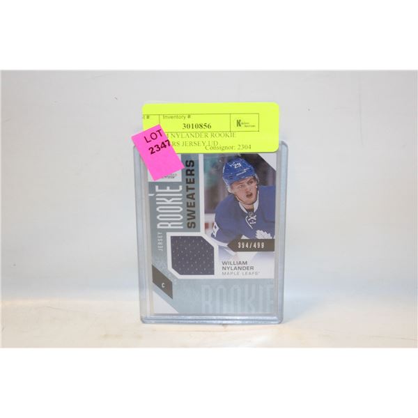 WILLIAM NYLANDER ROOKIE SWEATHERS JERSEY UD