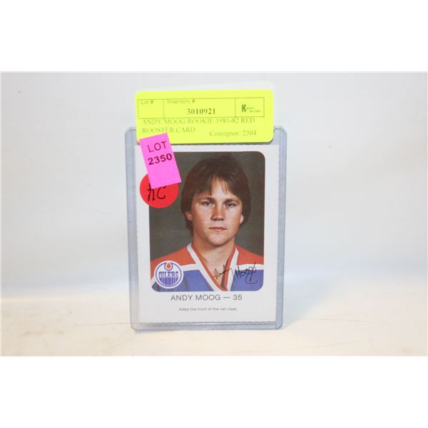 ANDY MOOG ROOKIE 1981-82 RED ROOSTER CARD