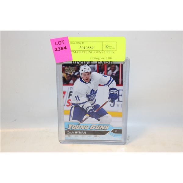 ZACH HYMAN YOUNG GUNS UPPER DECK