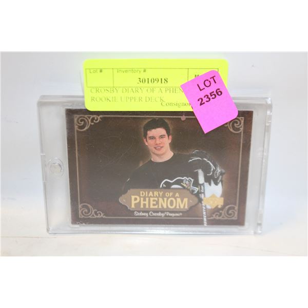 CROSBY DIARY OF A PHENOM ROOKIE UPPER DECK