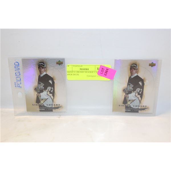 2 SIDNEY CROSBY ROOKIE CARDS UPPER DECK