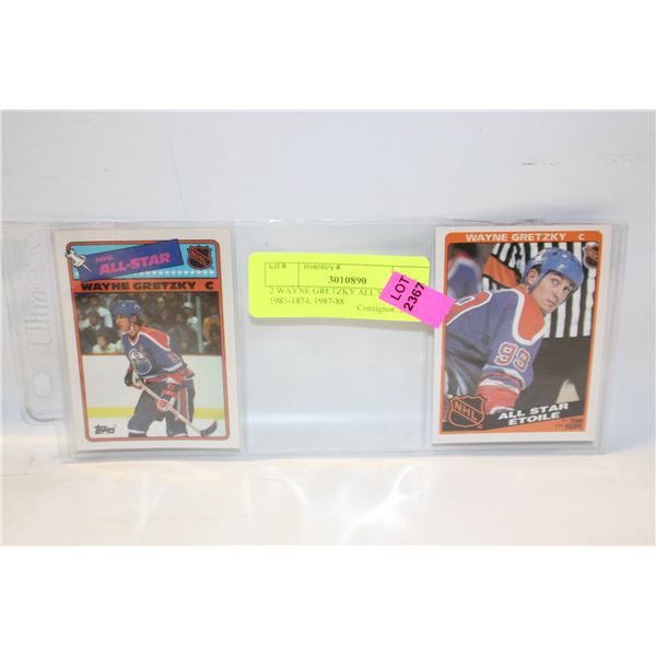 2 WAYNE GRETZKY ALL STAR 1983-1874, 1987-88