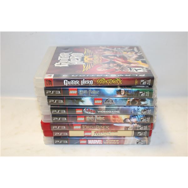 FLAT OF 8 PLAYSTATION GAMES / DVDS
