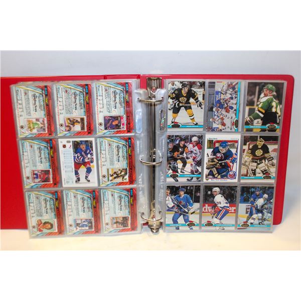 BINDER ALL NHL HOCKEY APPROX 378 CARDS