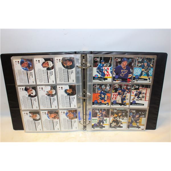 BINDER OF NHL HOCKEY APPROX 297 CARDS