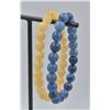 Image 1 : #34- NATURAL BLUE JADE & YELLOW CHALCEDONY