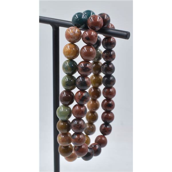 #42-NATURAL RED OBSIDIAN & MULTI-PICASSO JASPER