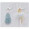 Image 1 : #157-NATURAL JADE JADEITE PENDANT 2PCS