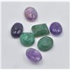 Image 1 : #280-NATURAL AMETHYST & EMERALD 55.00CT