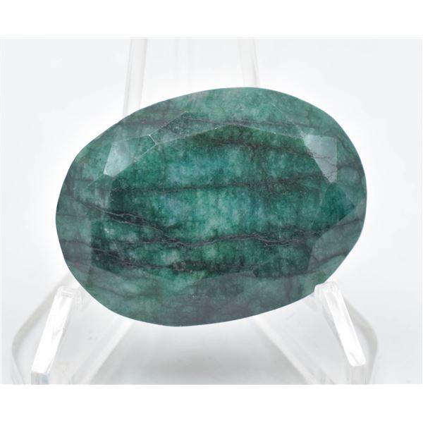 #310-NATURAL GREEN EMERALD GEMSTONE 159.0CT