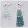 Image 1 : #178-NATURAL JADE JADEITE PENDANT 2PCS