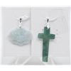 Image 1 : #181-NATURAL JADE JADEITE PENDANT 2PCS