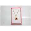 Image 1 : NEW GRA CROWN PENDANT 1 CARAT RED