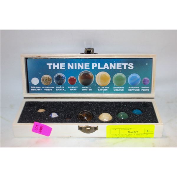 NEW NINE PLANETS POLISHED STONE SPHERES