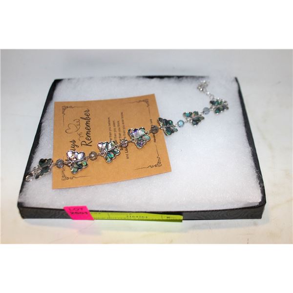 NEW BUTTERFLY BRACELET SHELL ACCENTS