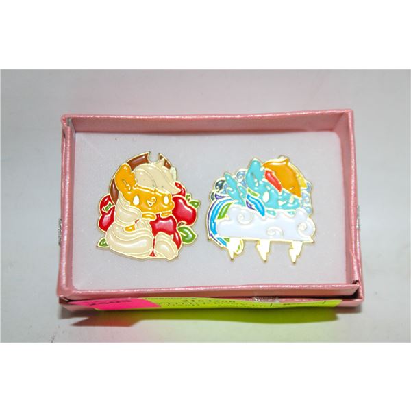 NEW 2 MY LITTLE PONY PINS RAINBOW DASH