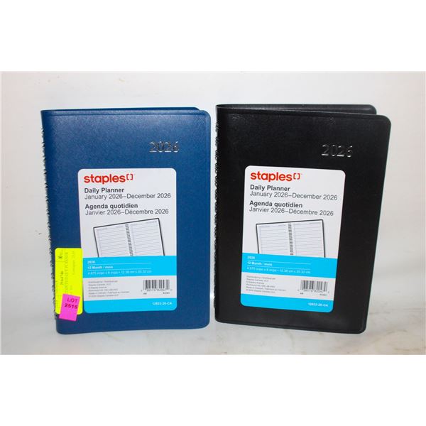 2 PACK STAPLES DAILY PLANNER JANUARY TO
