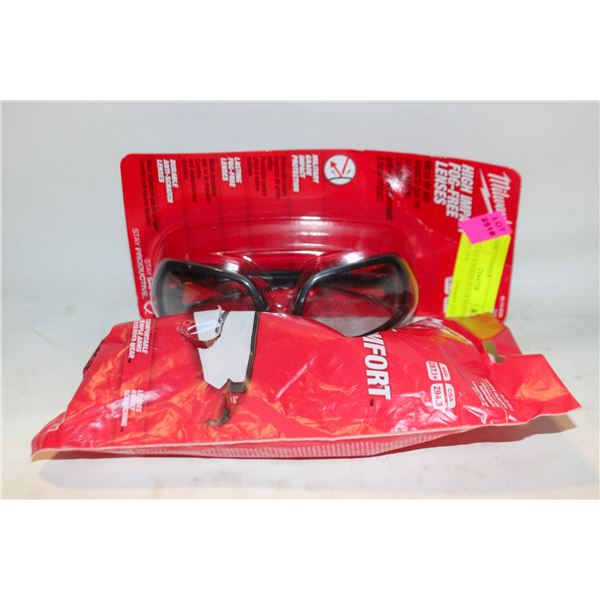 2 PCS MILWAUKEE CLEAR SAFETY GLASS NEW