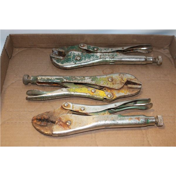 FLAT VINTAGE 10 INCH VISE GRIP CURVED