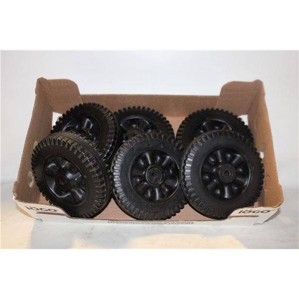 6 PCS PLASTIC WHEELS REPLACEMENT PARTS