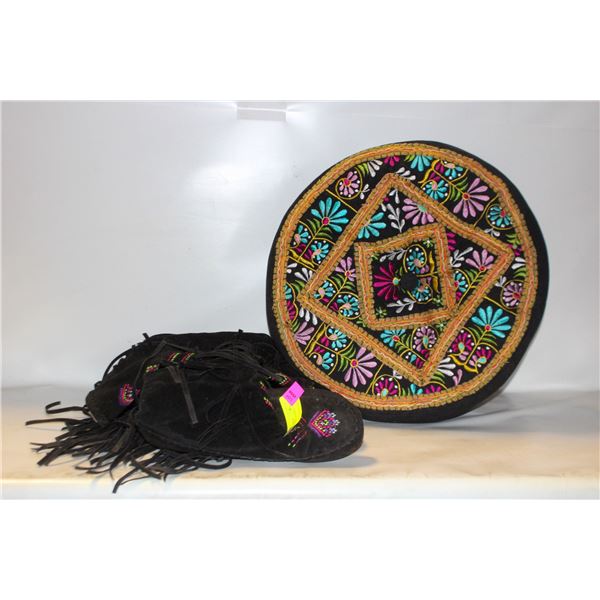 SIZE 8 LADIES EMBROIDERED MUKLUK