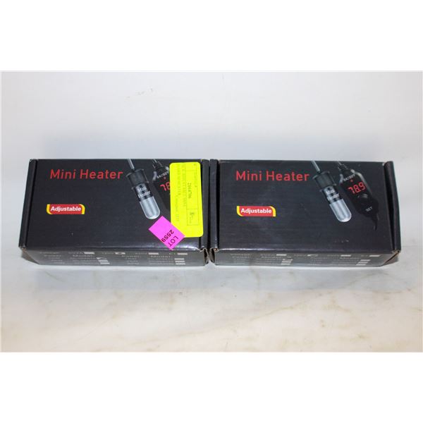 2 PACK ADJUSTABLE MINI AQUARIUM HEATER