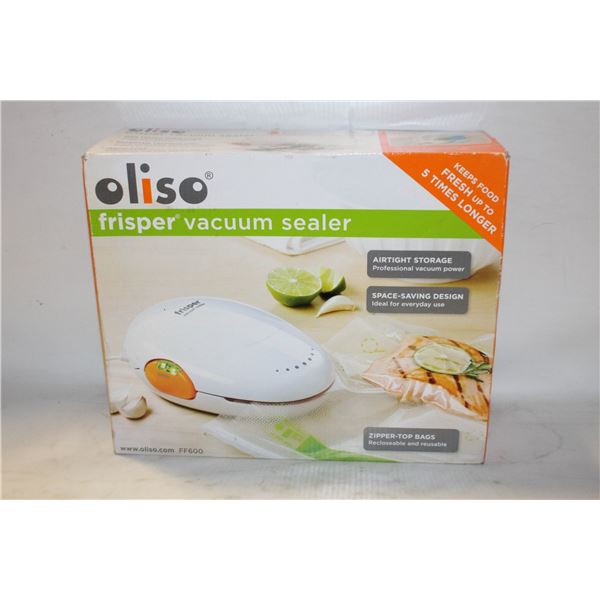 NEW OLISO VACCUME SEALER W/13