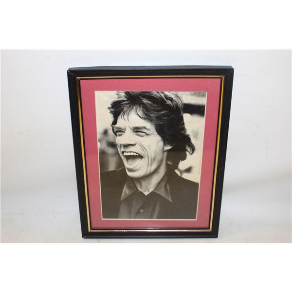 FRAMED MICK JAGGER PHOTO
