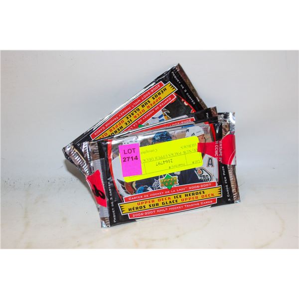 (8) NEW PACKS UPPER DECK ICE HEROES