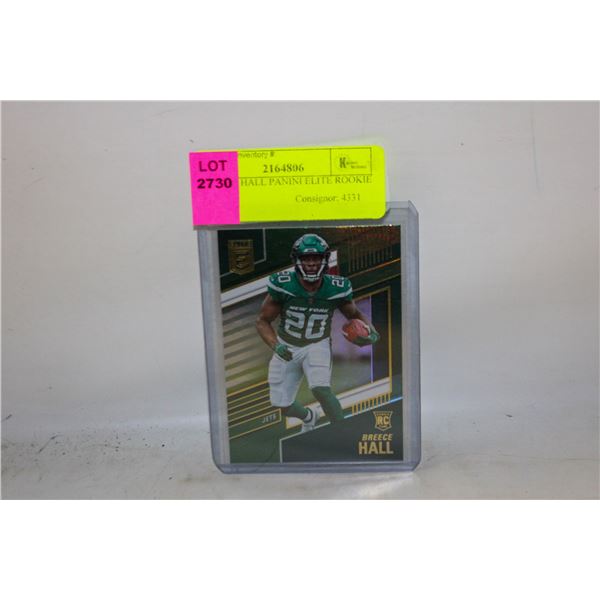 BREECE HALL PANINI ELITE ROOKIE