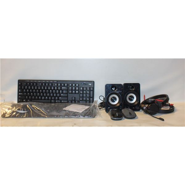 2 LOGITECH KEYBOARDS, 3 MOUSE,