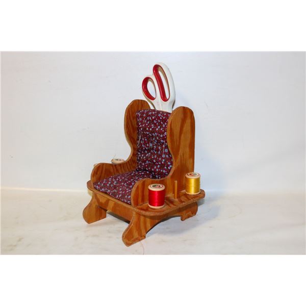 VINTAGE PIN CUSHION 8"x8" WOOD ROCKING