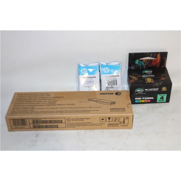LOT OF TONER AND INK CARTRIDGES