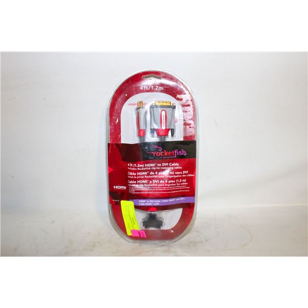 NEW SEALED ROCKETFISH 4FT HDMI TO DVI