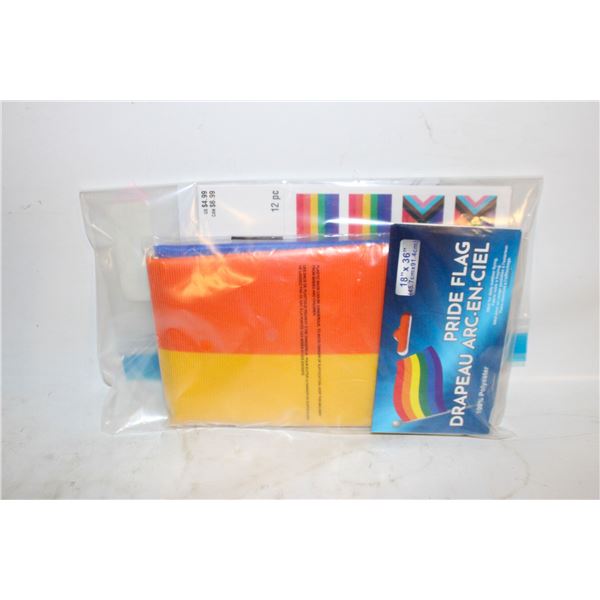 NEW PRIDE FLAG 18"X36" & PRIDE TATTOOS