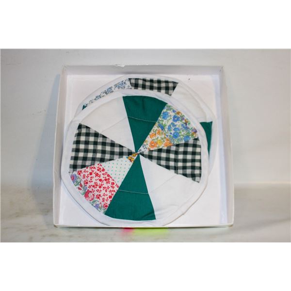 2 NEW HOME-MADE PATCHWORK OVEN / POT