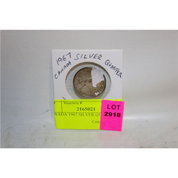 CANADA 1967 SILVER QUARTER