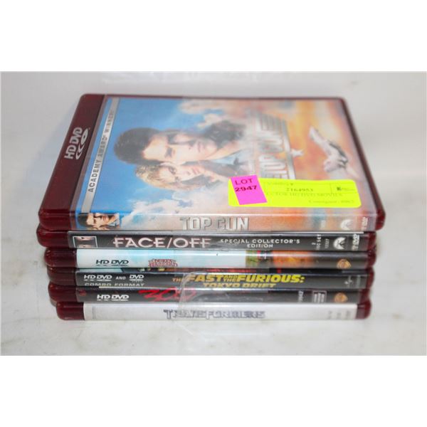 6 COLLECTOR HD DVD MOVIES