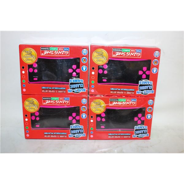 4 BOX BUILT IN GAMES PORTABLE PLAYER