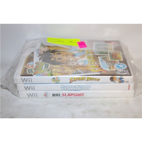 3 WII GAMES