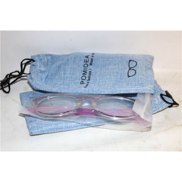 2 NEW PINK BLUE LIGHT GLASSES